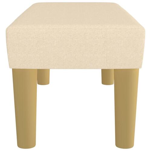 Bænk 70x30x30 cm stof cremefarvet