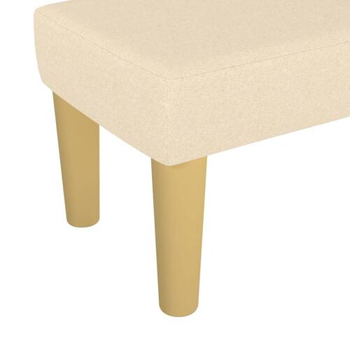 Bænk 70x30x30 cm stof cremefarvet