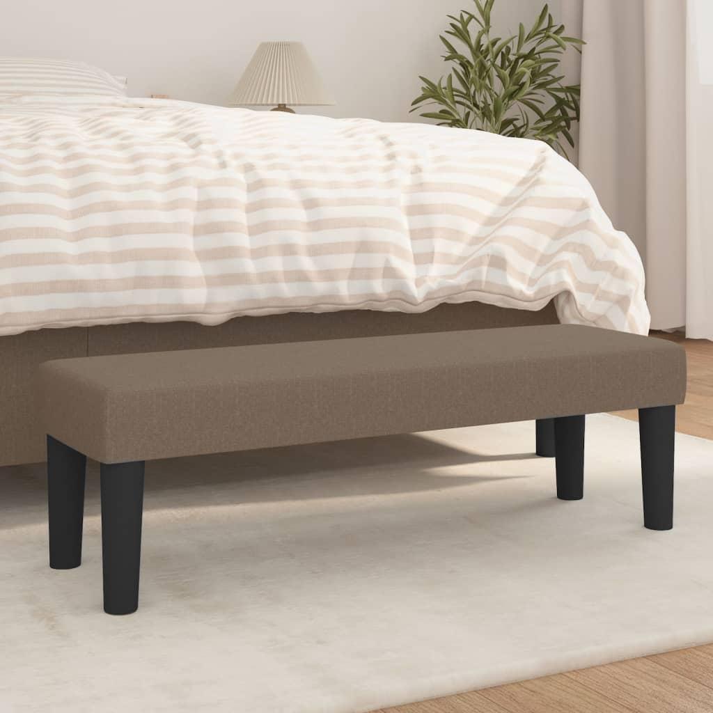 Bænk 100x30x30 cm stof gråbrun