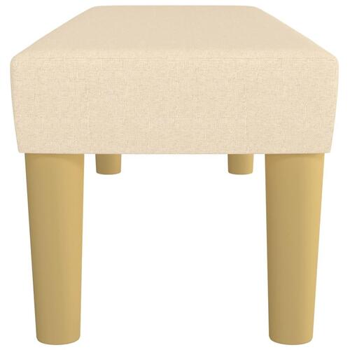 Bænk 100x30x30 cm stof cremefarvet