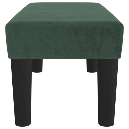 Bænk 70x30x30 cm fløjl mørkegrøn