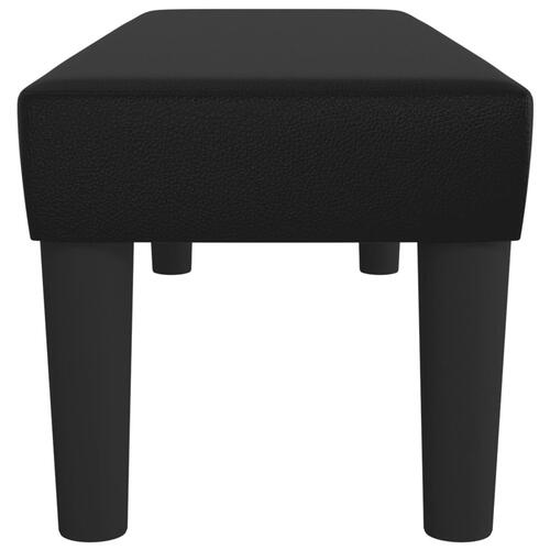 Bænk 100x30x30 cm kunstlæder sort