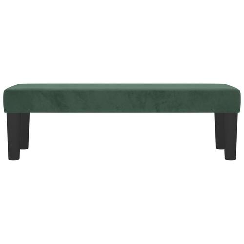 Bænk 100x30x30 cm fløjl mørkegrøn