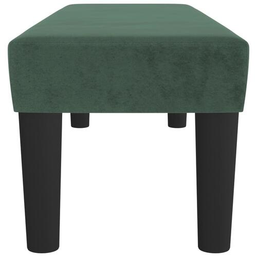 Bænk 100x30x30 cm fløjl mørkegrøn