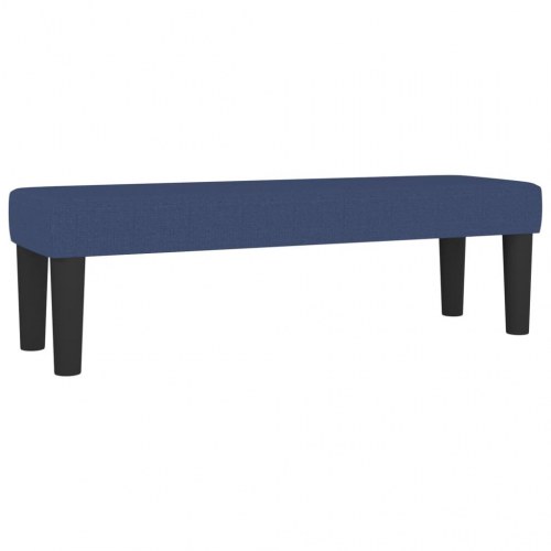 Kontinentalseng med madras 140×190 cm - stof, blå