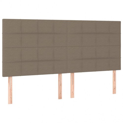 Kontinentalseng med madras 200×200 cm - stof, gråbrun