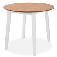 Klapbord rundt MDF hvid