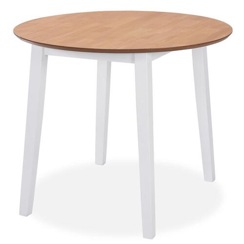 Klapbord rundt MDF hvid