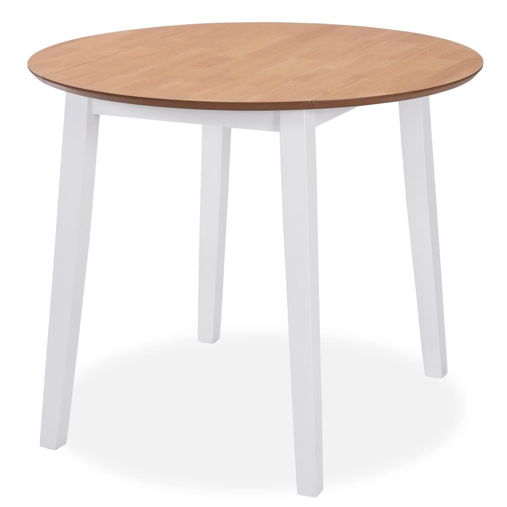 Klapbord rundt MDF hvid