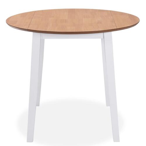 Klapbord rundt MDF hvid