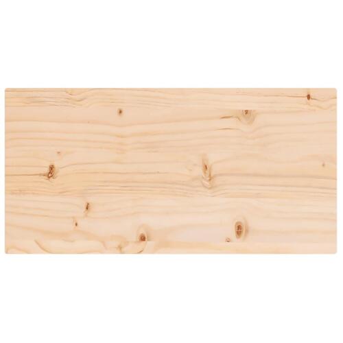Bordplade 80x40x2,5 cm rektangulær massivt fyrretræ