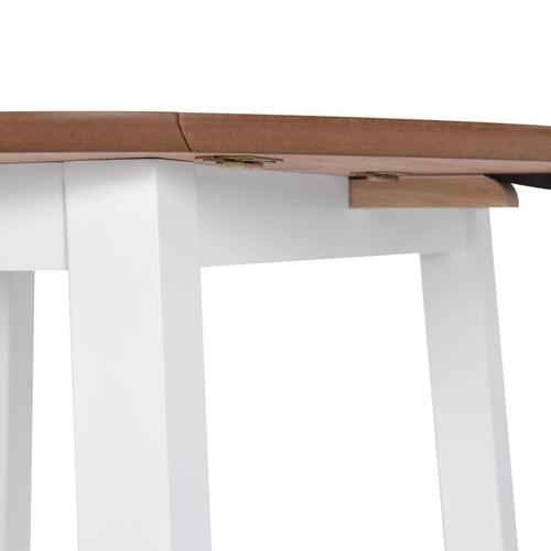Klapbord rundt MDF hvid