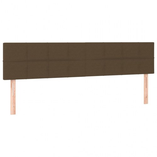 Kontinentalseng med madras 120×190 cm - stof, mørkebrun