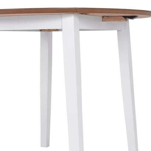 Klapbord rundt MDF hvid
