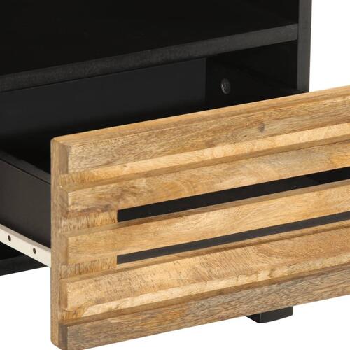 Sengeborde 2 stk. 40x34x46 cm massivt ru mangotræ