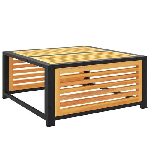 Haveskammel med hynde 68x68x30 cm massivt akacietræ