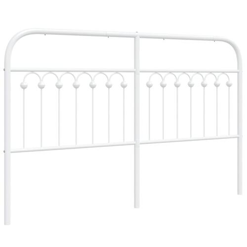 Sengegavl 150 cm metal hvid