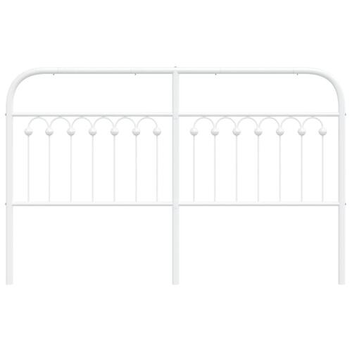 Sengegavl 150 cm metal hvid