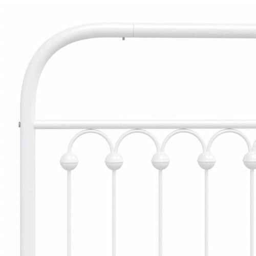 Sengegavl 150 cm metal hvid