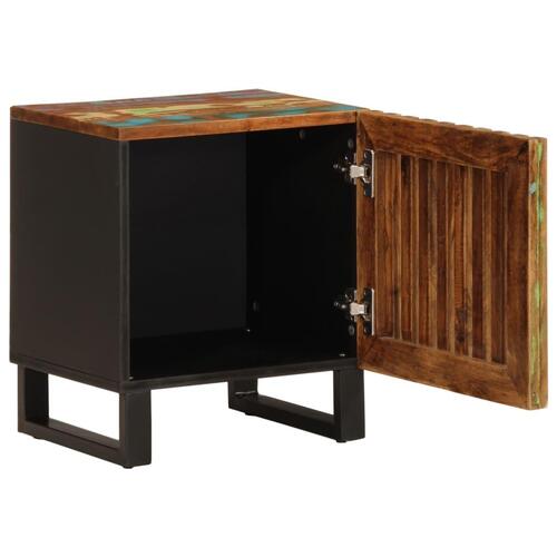 Sengeborde 2 stk. 40x33x46 cm massivt genbrugstræ
