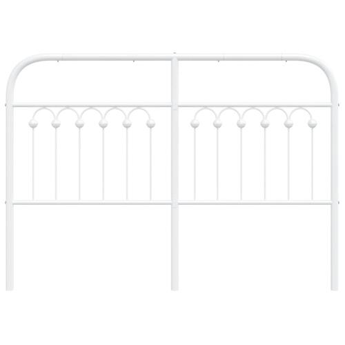 Sengegavl 135 cm metal hvid