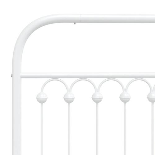 Sengegavl 135 cm metal hvid