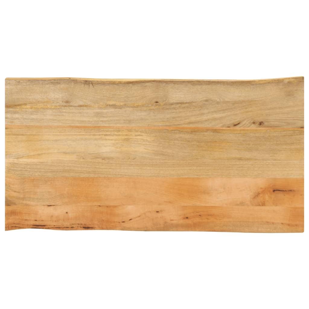 Bordplade 110x60x2,5 cm naturlig kant massivt mangotræ