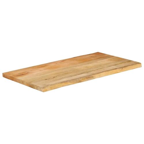 Bordplade 110x60x2,5 cm naturlig kant massivt mangotræ