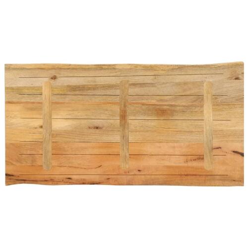 Bordplade 110x60x2,5 cm naturlig kant massivt mangotræ