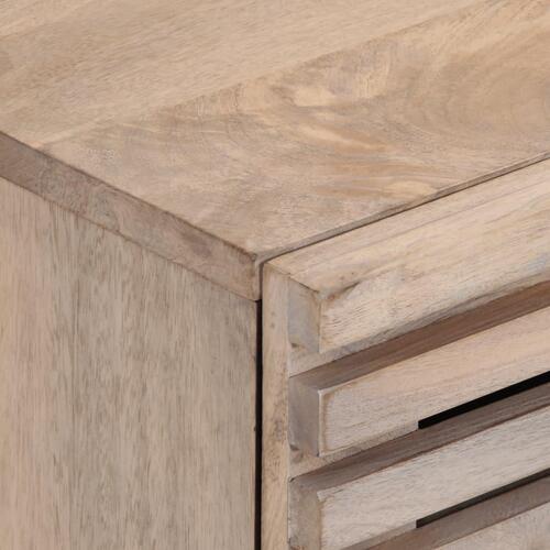 Sengeborde 2 stk. 40x34x46 cm massivt bleget mangotræ