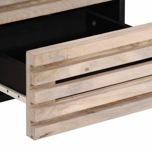 Sengeborde 2 stk. 40x34x46 cm massivt bleget mangotræ