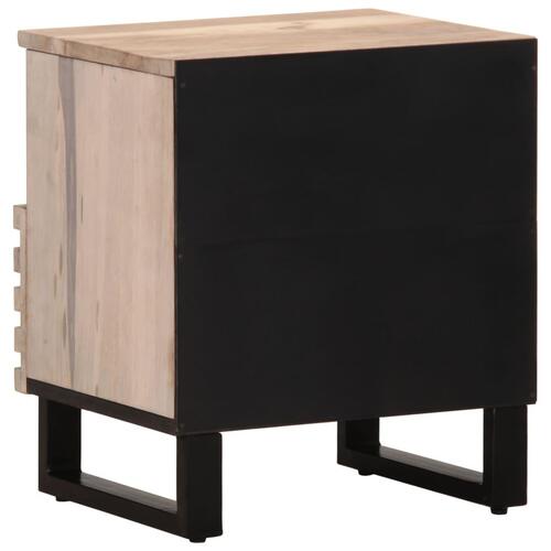 Sengeborde 2 stk. 40x34x46 cm massivt bleget mangotræ