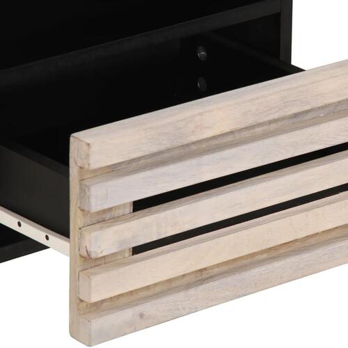 Sengeborde 2 stk. 40x34x46 cm massivt bleget mangotræ