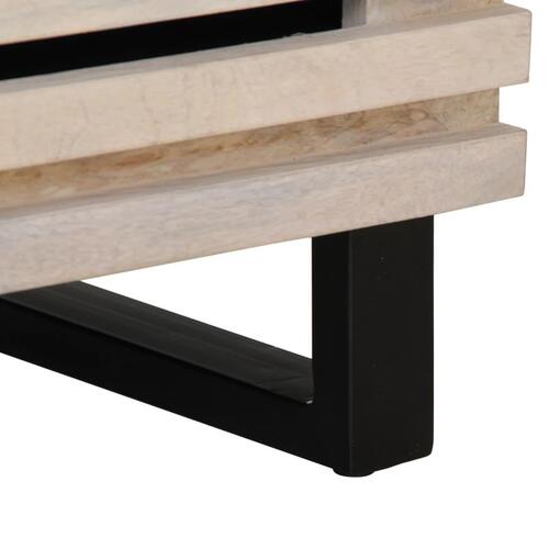 Sengeborde 2 stk. 40x34x46 cm massivt bleget mangotræ