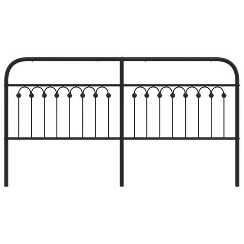 Sengegavl 180 cm metal sort