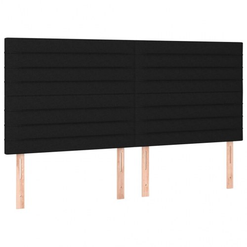 Kontinentalseng med madras 160×200 cm - stof, sort