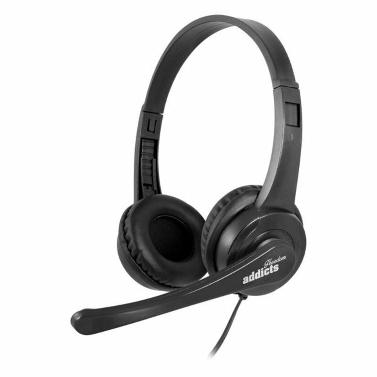 Headset med mikrofon NGS VOX505 USB - sort (32 ohm)