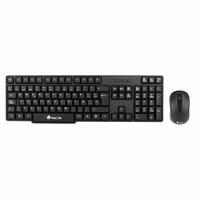 Tastatur og mus NGS NGS-KEYBOARD-0358 Sort Trådløst
