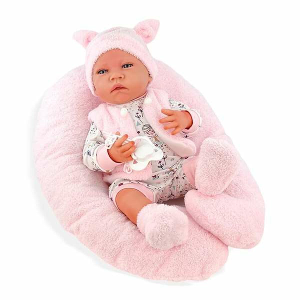 Dukke baby Berjuan genfødt 45 cm - pink