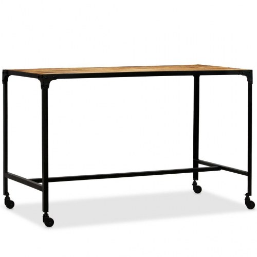 Spisebord i massivt mangotræ og stål 120 x 60 x 76 cm