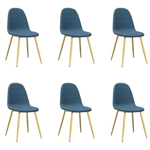 Spisebordsstole 6 stk. velour lysegrå