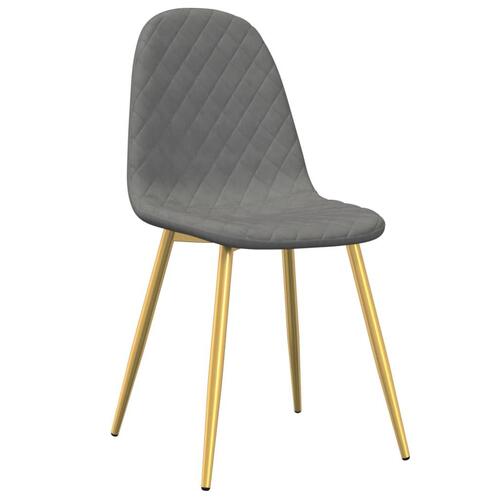 Spisebordsstole 6 stk. velour lysegrå