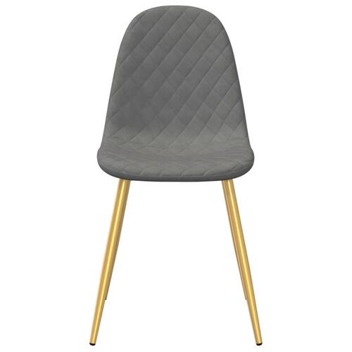 Spisebordsstole 6 stk. velour lysegrå