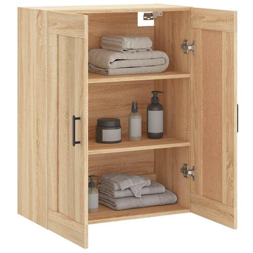 Vægskab 69,5x34x90 cm konstrueret træ sonoma-eg