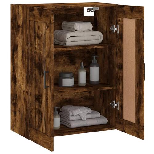 Vægskab 69,5x34x90 cm konstrueret træ røget sonoma-eg