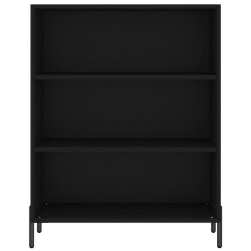 Højskab 69,5x34x180 cm konstrueret træ sort