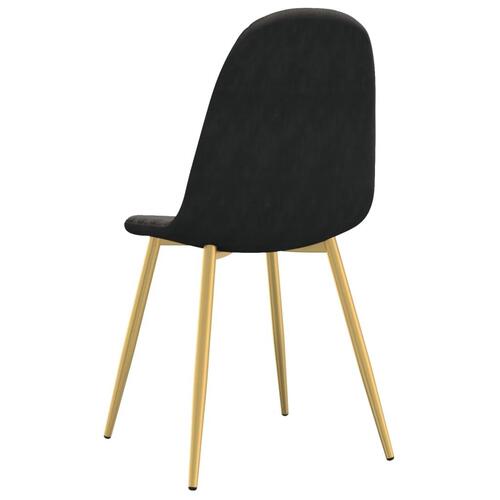 Spisebordsstole 6 stk. velour sort