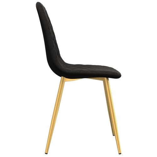 Spisebordsstole 4 stk. velour sort