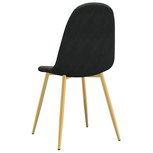 Spisebordsstole 4 stk. velour sort