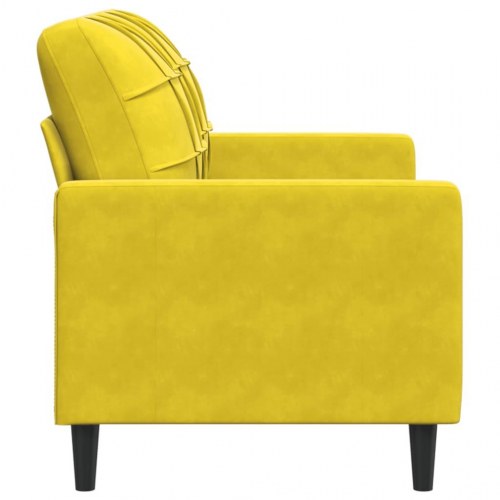 2-personers sofa 120 cm i fløjl - gul